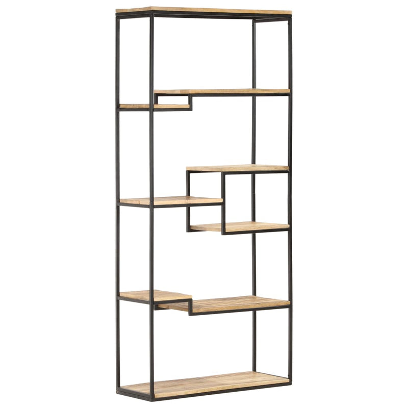 Bookcase 80x30x180 cm Rough Mango Wood