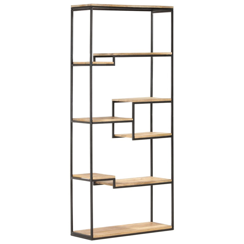 Bookcase 80x30x180 cm Rough Mango Wood