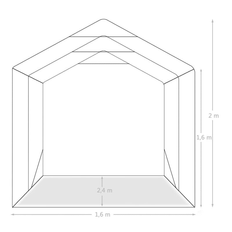 Garage Tent PVC 1.6x2.4 m Green