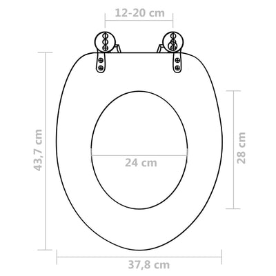 WC Toilet Seats with Soft Close Lid 2 pcs MDF Flamingo Design