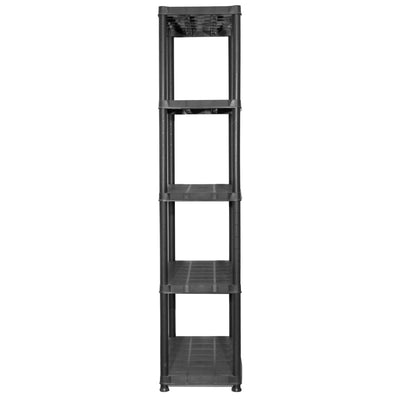 Storage Shelf 5-Tier Black 71x38x170 cm Plastic