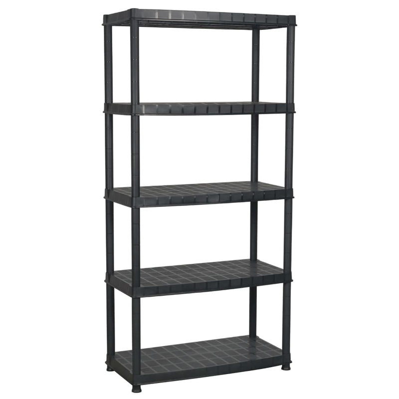 Storage Shelf 5-Tier Black 91.5x45.7x185 cm Plastic