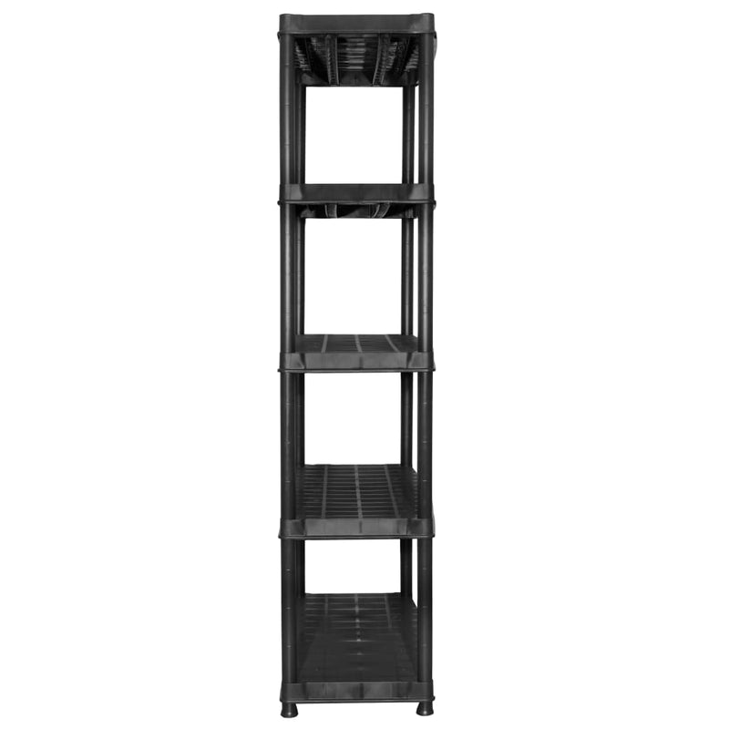 Storage Shelf 5-Tier Black 91.5x45.7x185 cm Plastic