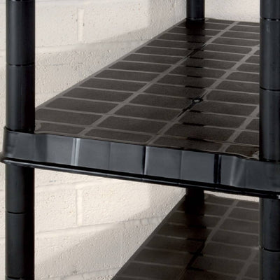 Storage Shelf 5-Tier Black 91.5x45.7x185 cm Plastic