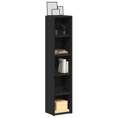 CD Cabinets 2 pcs Black 21x16x93.5 cm Engineered Wood