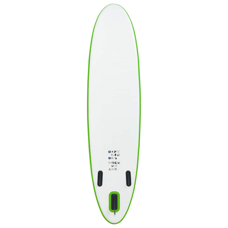 Inflatable Stand Up Paddleboard Set Green and White