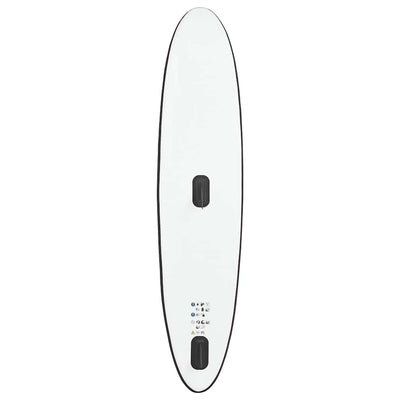 Inflatable Stand Up Paddleboard with Sail Set Black and White