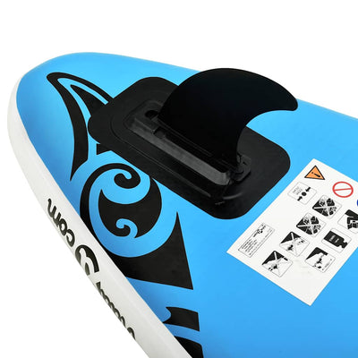 Inflatable Stand Up Paddleboard Set 305x76x15 cm Blue