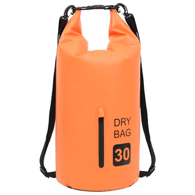 Dry Bag with Zipper Orange 30 L PVC