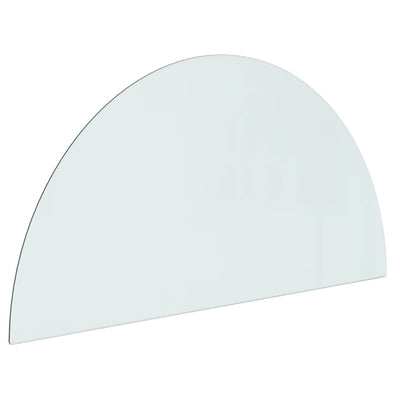 Fireplace Glass Plate Half Round 1000x500 mm