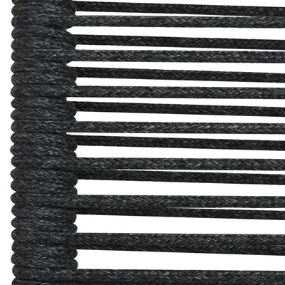 Garden Chairs 4 pcs Cotton Rope and Steel Black