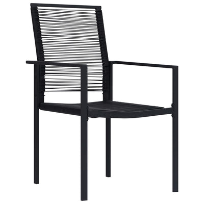 Garden Chairs 4 pcs PVC Rattan Black