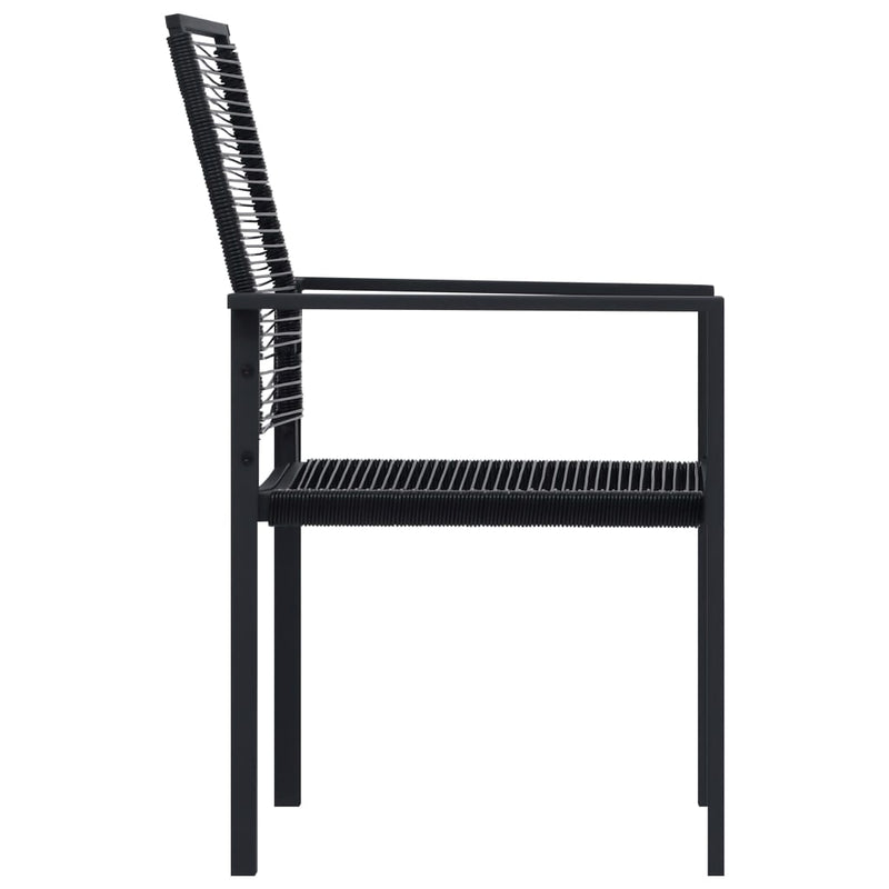 Garden Chairs 4 pcs PVC Rattan Black