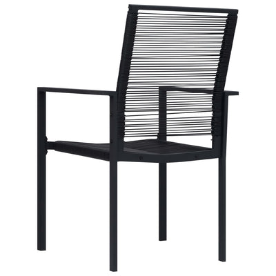 Garden Chairs 4 pcs PVC Rattan Black