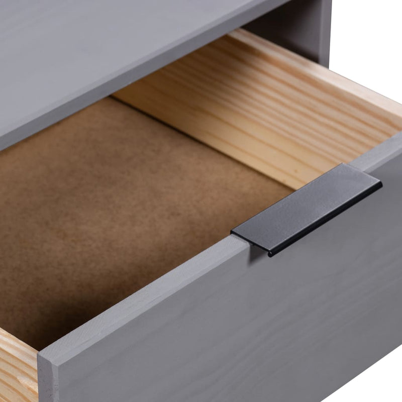 Book Cabinet "New York" Grey Solid Pine Wood