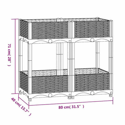 Raised Bed 80x40x71 cm Polypropylene