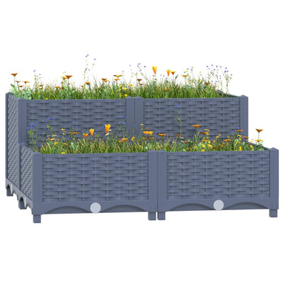 Raised Bed 80x80x38 cm Polypropylene