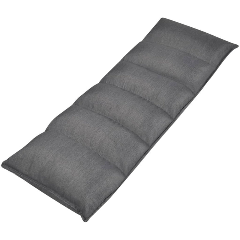 Folding Floor Longue Grey Fabric