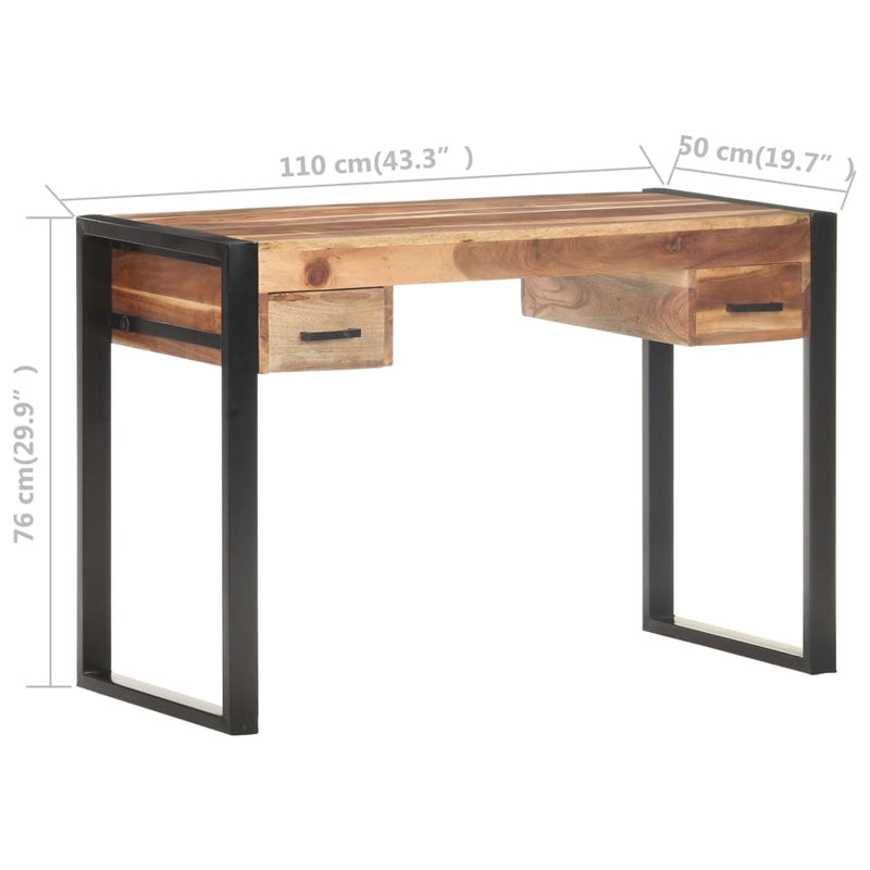 Desk 110x50x76 cm Solid Wood