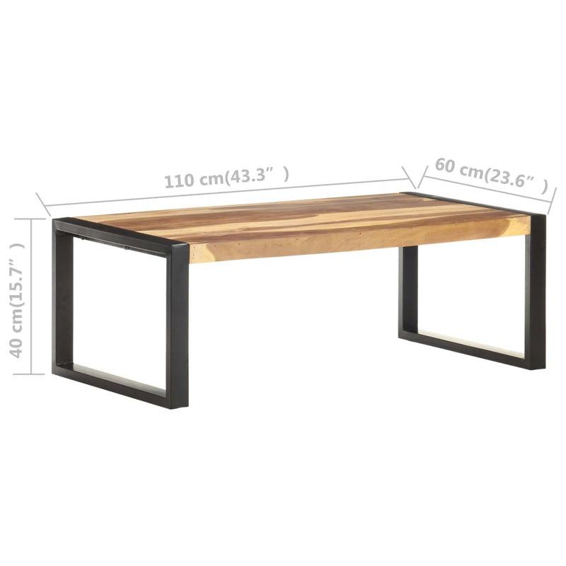 Coffee Table 110x60x40 cm Solid Wood