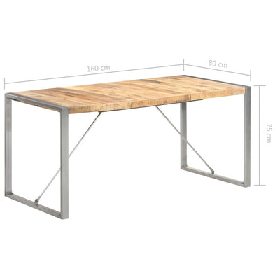 Dining Table 160x80x75 cm Solid Wood Mango