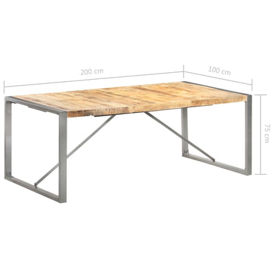 Dining Table 200x100x75 cm Solid Wood Mango