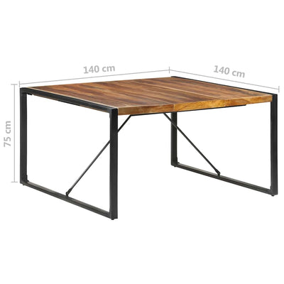 Dining Table 140x140x75 cm Solid Wood