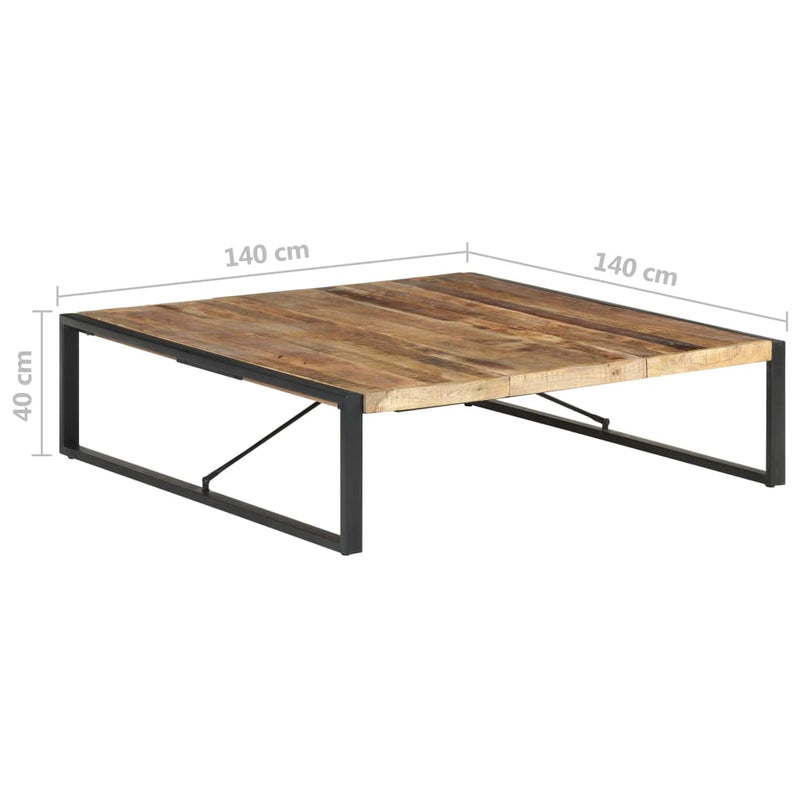 Coffee Table 140x140x40 cm Solid Wood Mango