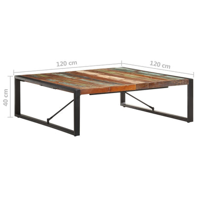 Coffee Table 120x120x40 cm Solid Wood Reclaimed