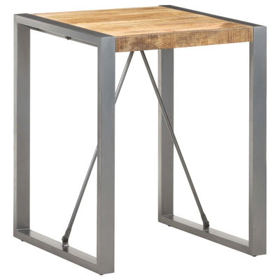 Dining Table 60x60x75 cm Solid Rough Mango Wood