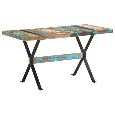 Dining Table 140x70x76 cm Solid Reclaimed Wood