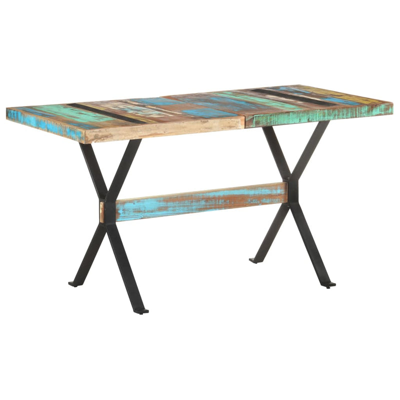 Dining Table 140x70x76 cm Solid Reclaimed Wood