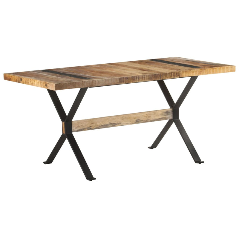 Dining Table 160x80x76 cm Rough Mango Wood