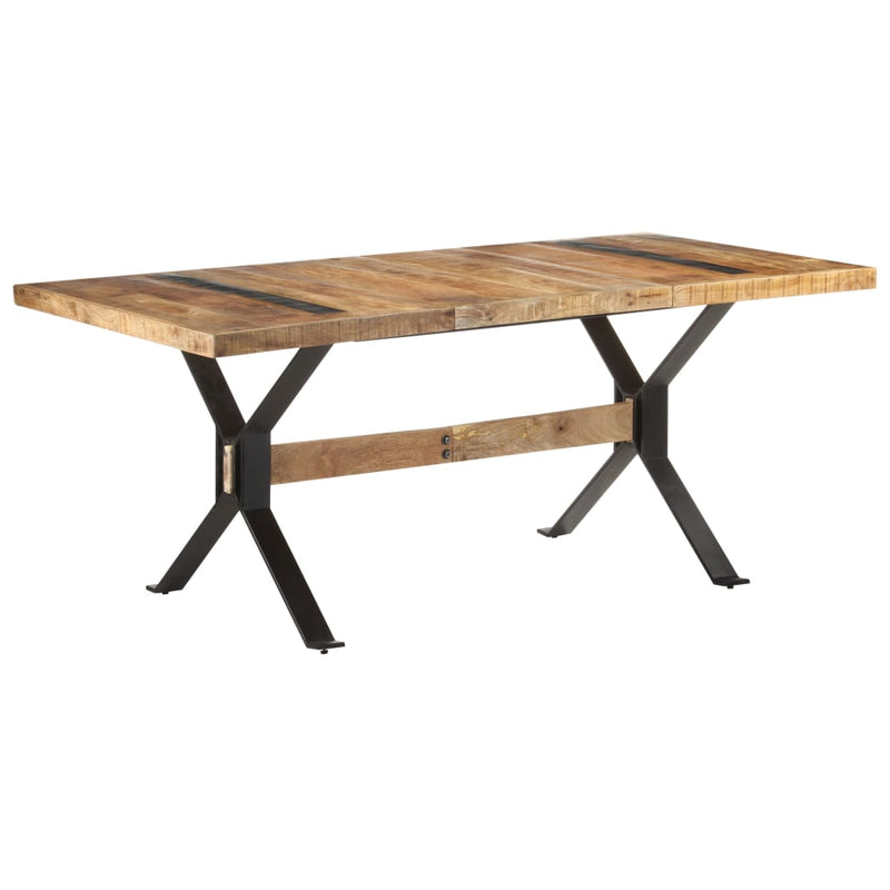 Dining Table 180x90x76 cm Rough Mango Wood