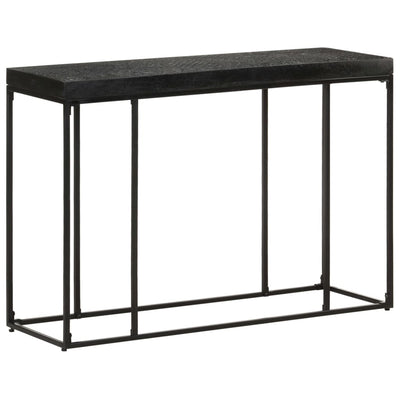 Console Table Black 110x35x76 cm Solid Acacia and Mango Wood