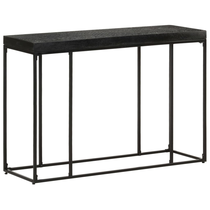 Console Table Black 110x35x76 cm Solid Acacia and Mango Wood