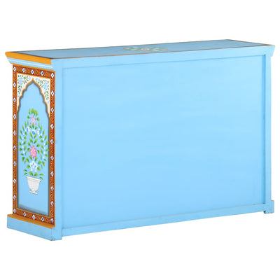 Hand Painted Sideboard 120x35x76 cm Solid Mango Wood