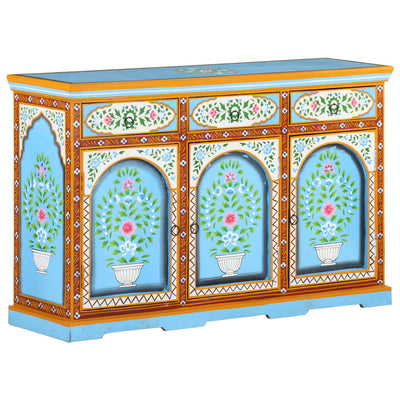 Hand Painted Sideboard 120x35x76 cm Solid Mango Wood