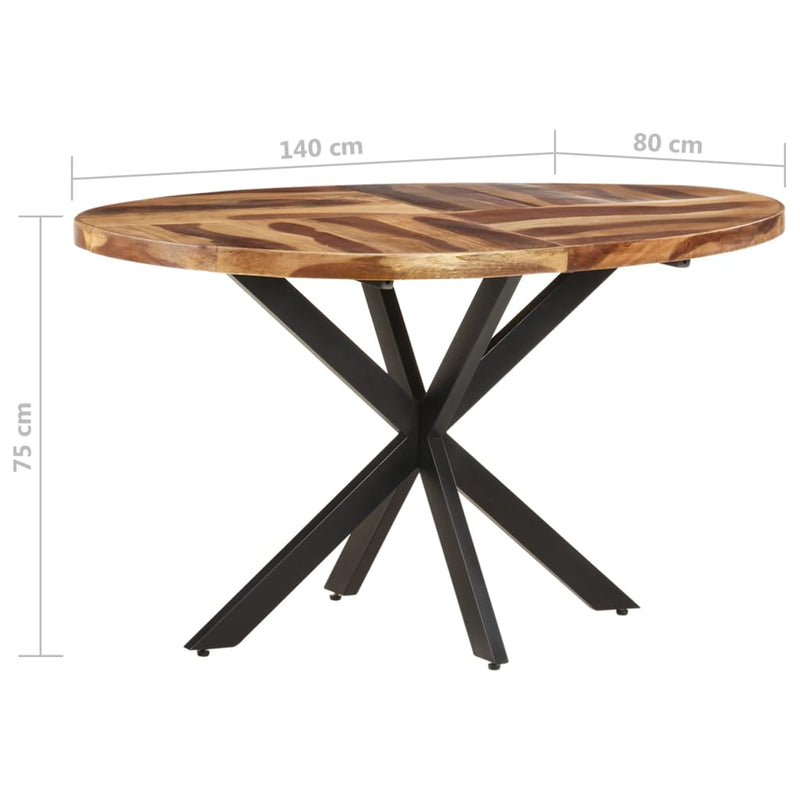 Dining Table 140x80x75cm Solid Acacia Wood