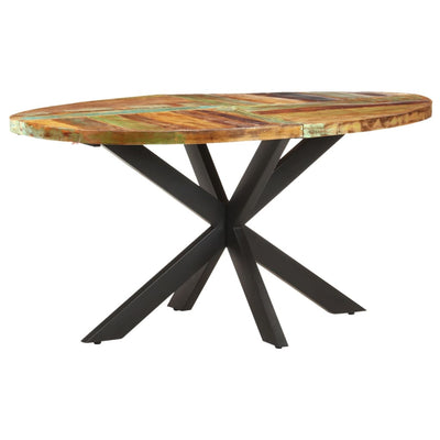 Dining Table 160x90x75 cm Solid Reclaimed Wood