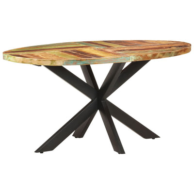 Dining Table 160x90x75 cm Solid Reclaimed Wood