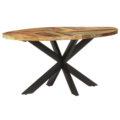 Dining Table 160x90x75 cm Solid Reclaimed Wood