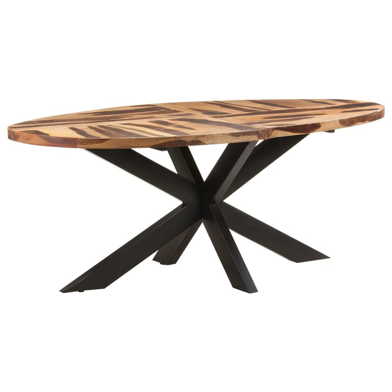 Dining Table Oval 200x100x75cm Acacia Wood