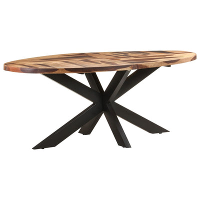 Dining Table Oval 200x100x75cm Acacia Wood