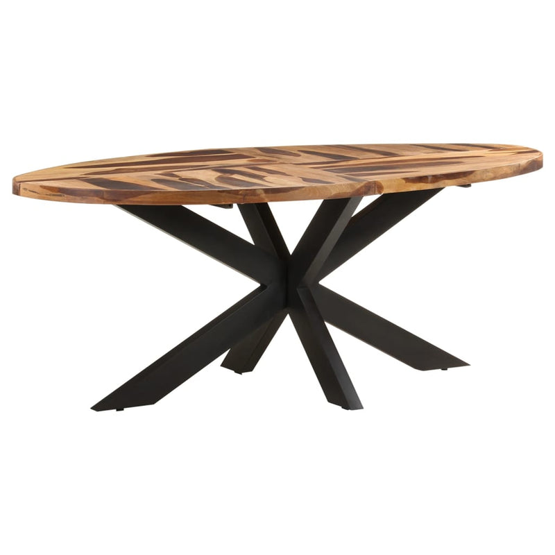 Dining Table Oval 200x100x75cm Acacia Wood