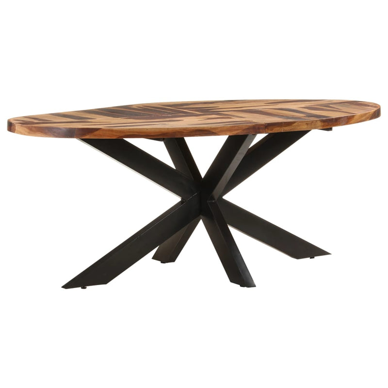 Dining Table Oval 200x100x75cm Acacia Wood