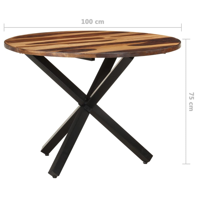 Dining Table 100x100x75 cm Acacia Wood with Honey Finish