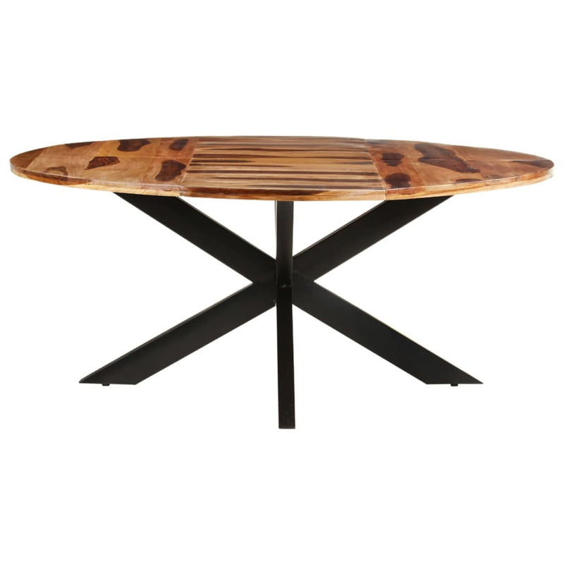 Dining Table Round 175x75 cm Acacia Wood with Honey Finish