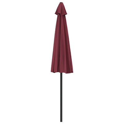 Balcony Parasol with Aluminium Pole Bordeaux Red 270x144x222 cm Half