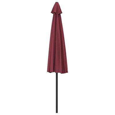 Balcony Parasol with Aluminium Pole Bordeaux Red 300x155x223 cm Half